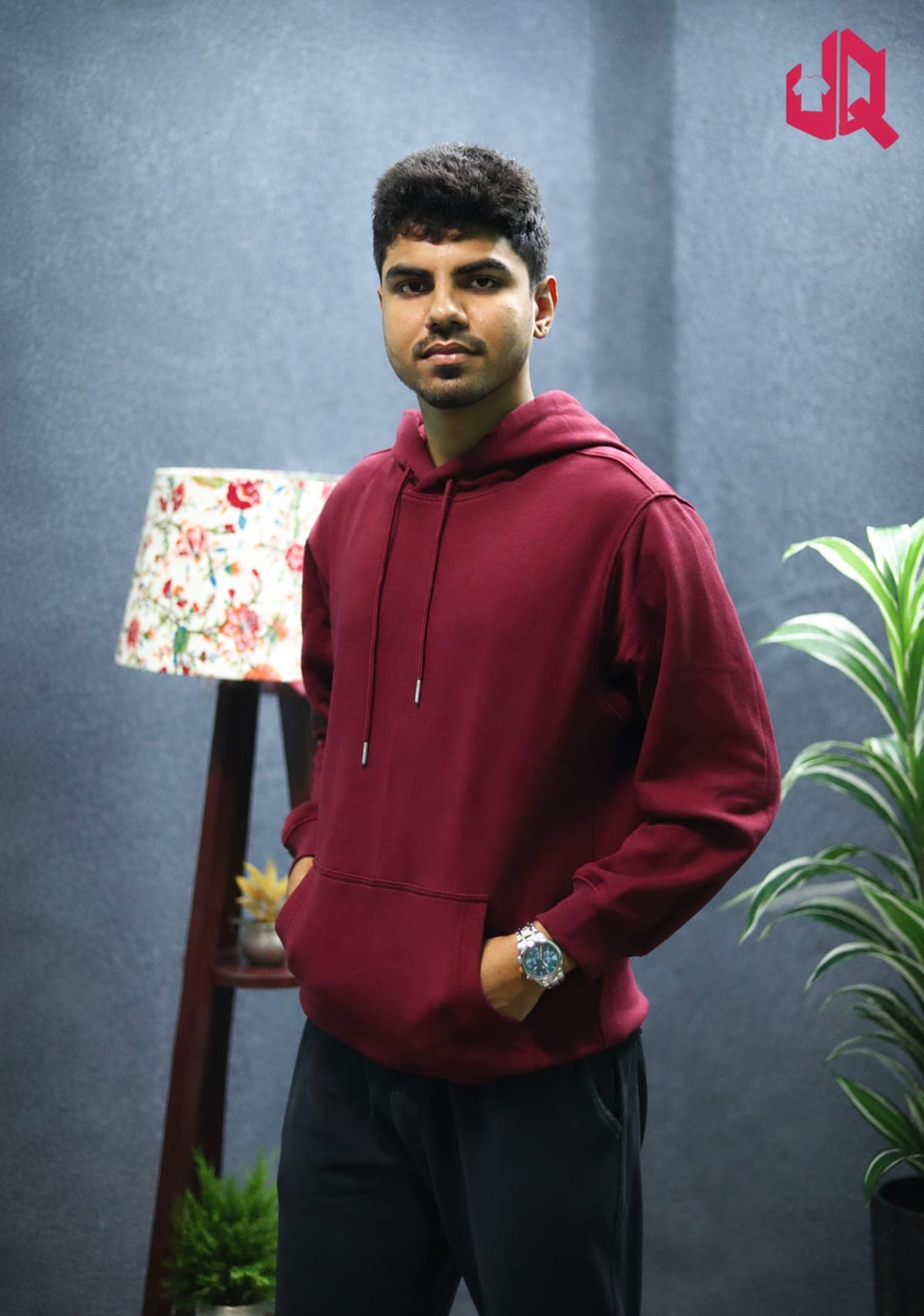 Premium Drop Shoulder Hoodie-Maroon(02)